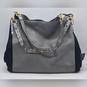 Coach Dalton Shoulder Bag Purse Exotic Python Suede
